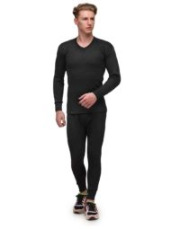 Alfa Lava Men's Premium Thermal Wear V Neck Set (Upper+Lower)