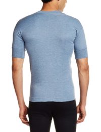 Alfa Body Warmer Men's Half Sleeves Cotton Melange Thermal Round Neck Top (Upper) - Image 2