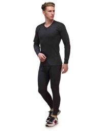 Alfa Lava Men's Premium Thermal Wear V Neck Set (Upper+Lower) - Image 2