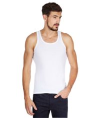 Alfa Stylo Men's 100% Cotton RN Sleeveless White Vest - Pack of 10 - Image 2