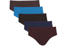 Alfa Senorita Womens' 100% Cotton Multicolor Plain Hipster Panty - Pack of 5